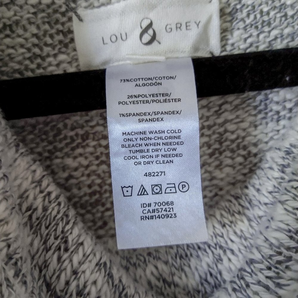 Loft Lou and Grey Marled Cowl Neck Poncho Sweater_4